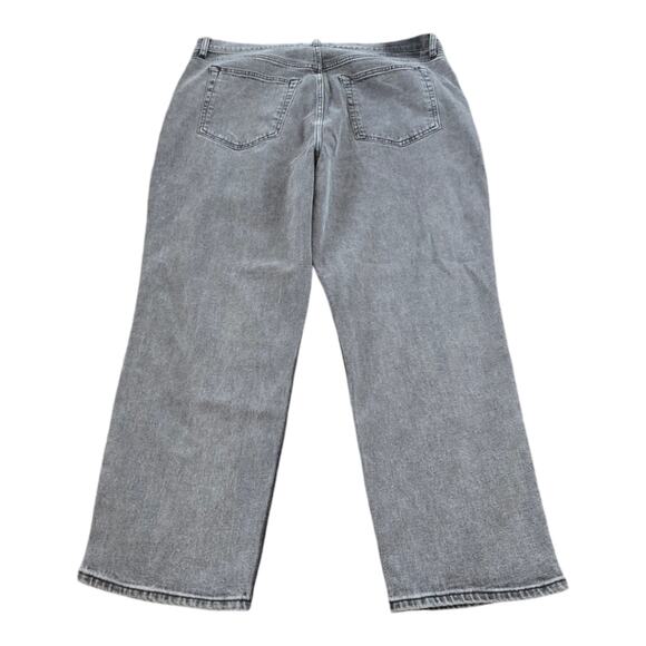 Abercrombie & Fitch Curve Love Ultra High Rise Ankle Straight Jean Washed Black - Picture 5 of 11